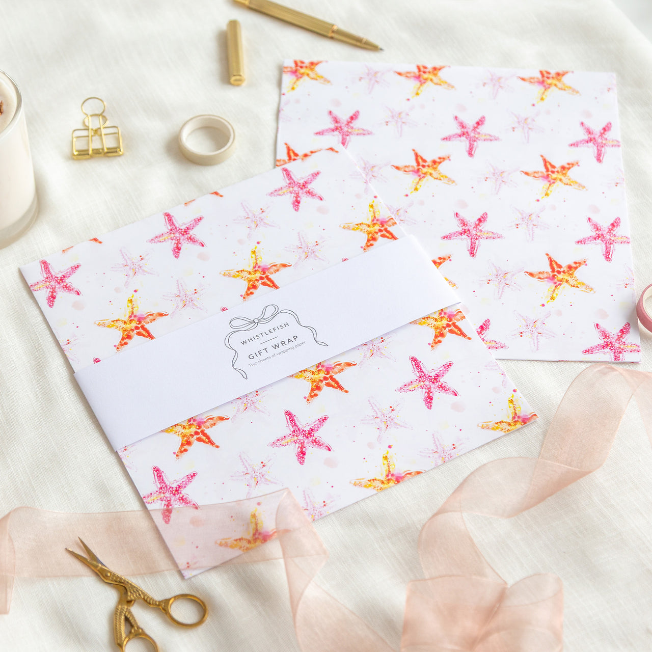 Wrapping Paper-GWP140 - Starfish Wrapping Paper-Whistlefish