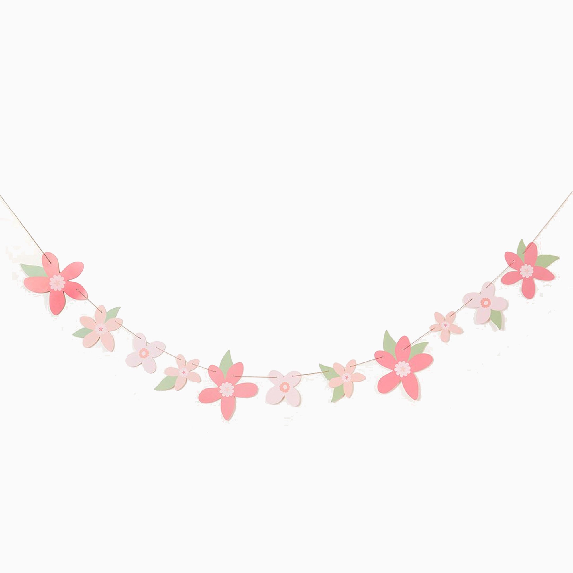 Garland-HBLP101 - Pink Flower Card Garland-Hootyballoo