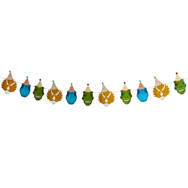 Garland-HBPD100 - Party Dinosaur Card Garland-Hootyballoo