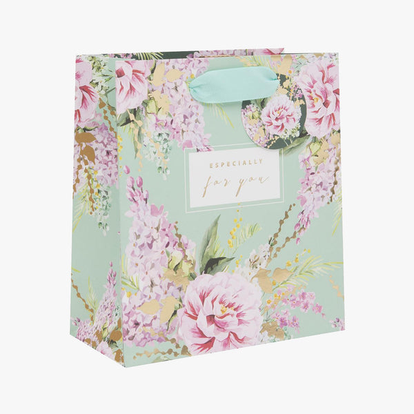 Gift Bag-GMST44 - Peonies Foxglove Medium Gift Bag-Glick