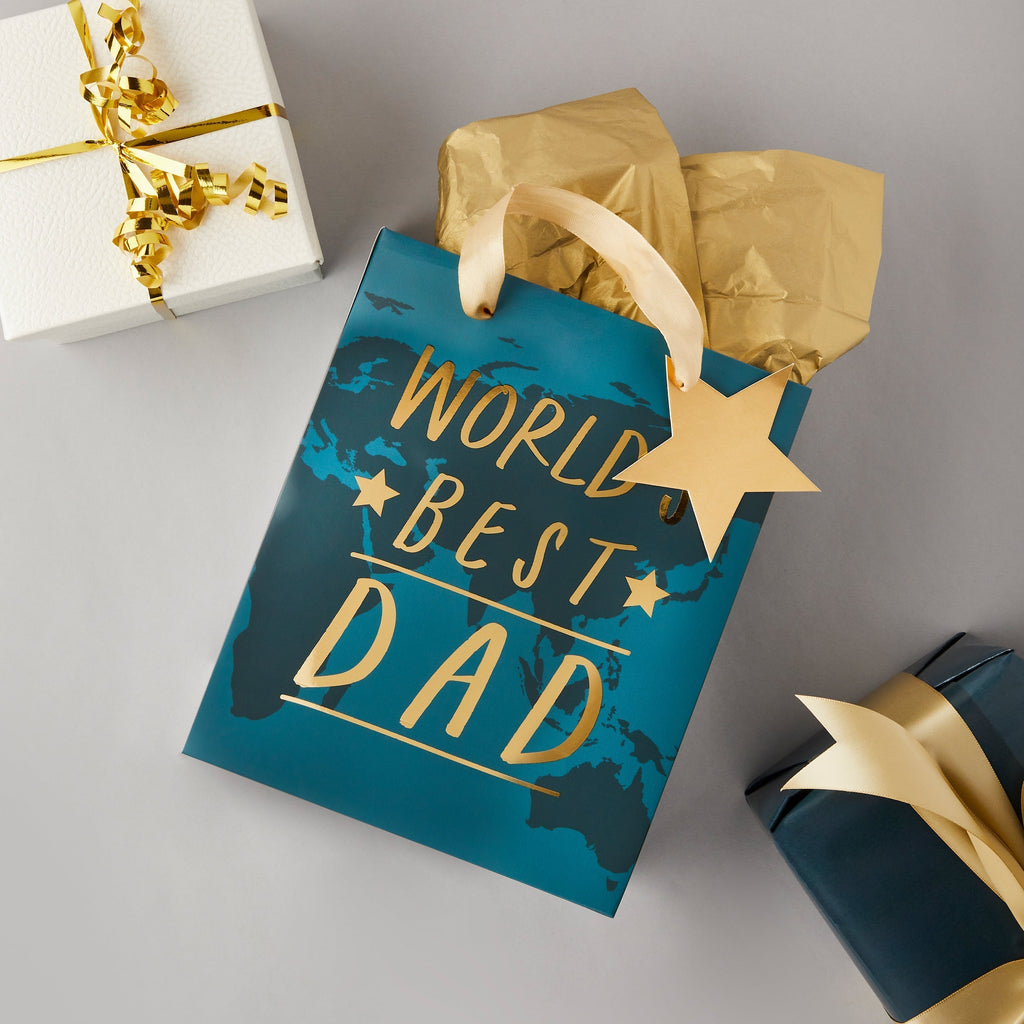 Gift Bag - HBBD114 - World's Best Dad Gift Bag - World's Best Dad Gift Bag - Whistlefish