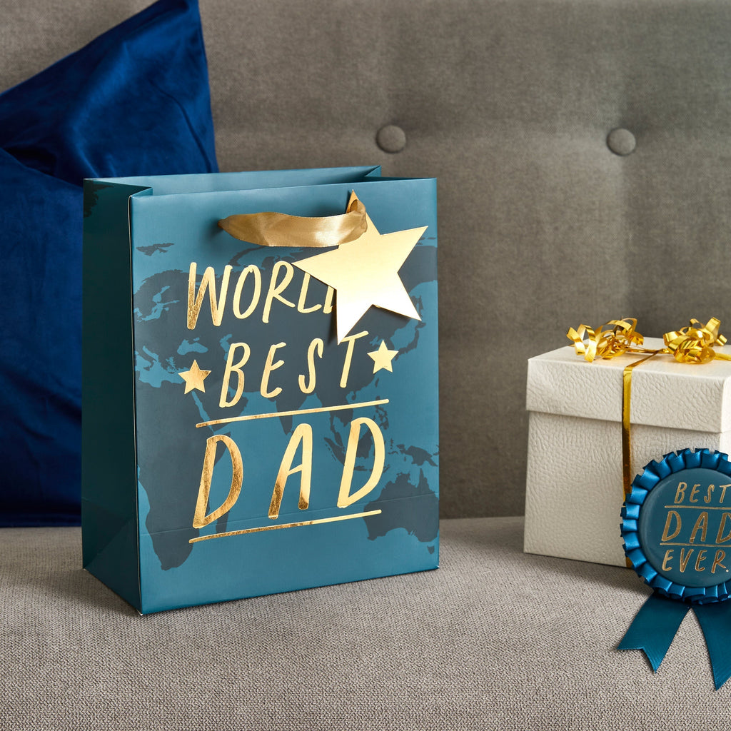 Gift Bag - HBBD114 - World's Best Dad Gift Bag - World's Best Dad Gift Bag - Whistlefish