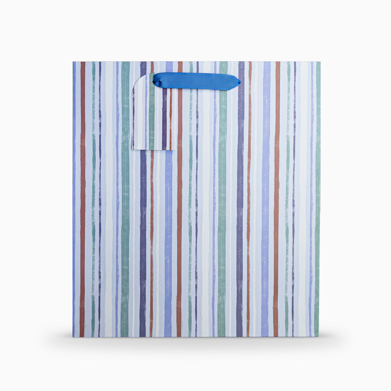 Gift Bag-WGB07LB - Blue Stripes Large Gift Bag-Whistlefish