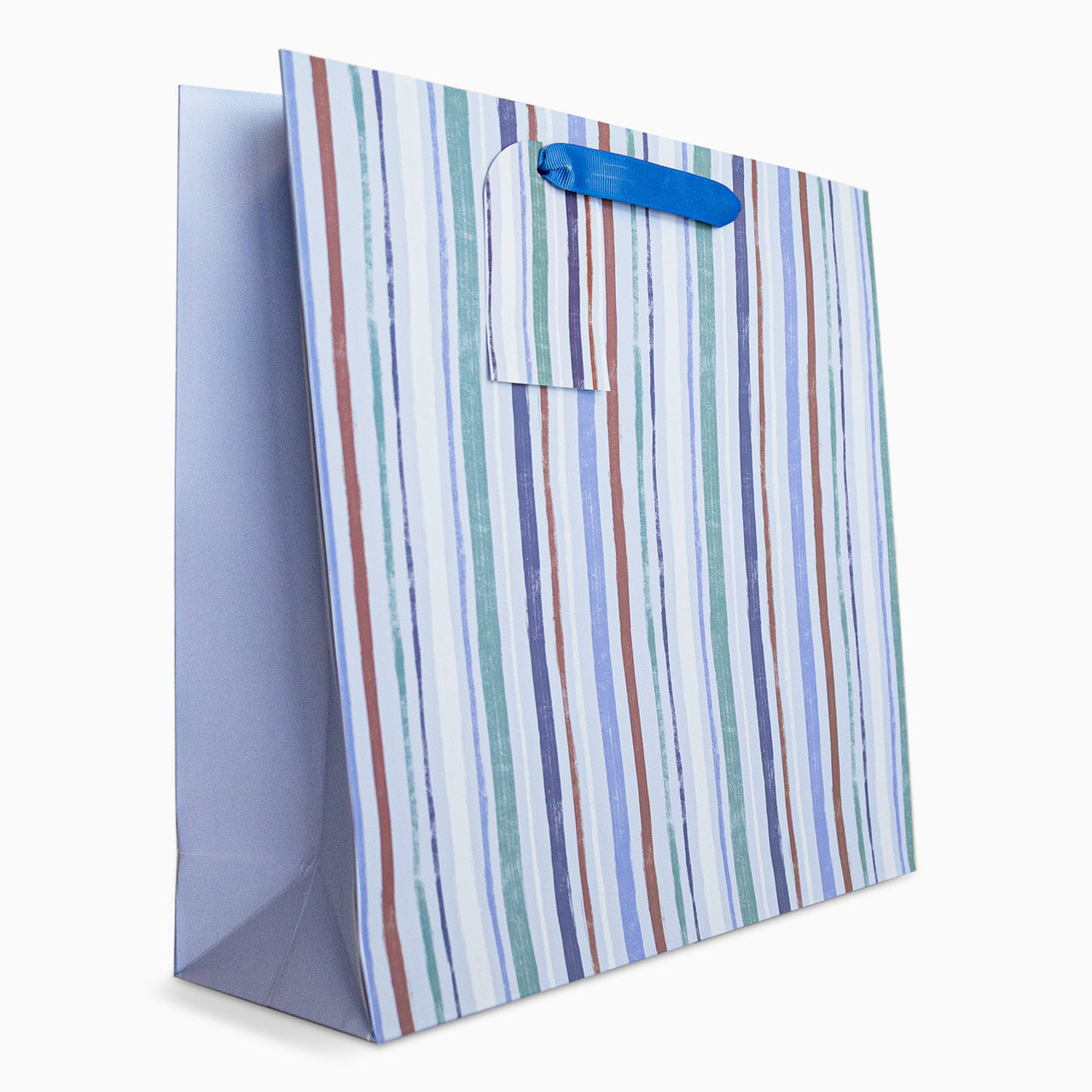Gift Bag-WGB07LB - Blue Stripes Large Gift Bag-Whistlefish