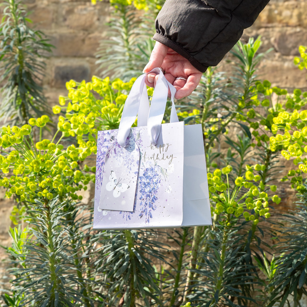 Gift Bag-WW01MB - Wisteria Wishes Medium Gift Bag-Whistlefish