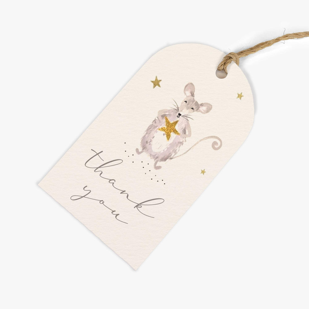 Gift Tag-GWT14 - Thank You Mouse Gift Tags (Pack of 6)-Whistlefish