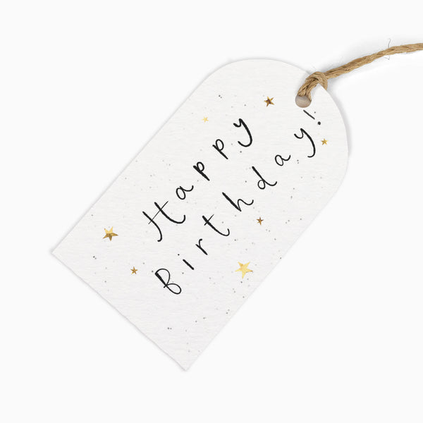 Gift Tag-GWT44 - Happy Birthday Text Gift Tag-Whistlefish