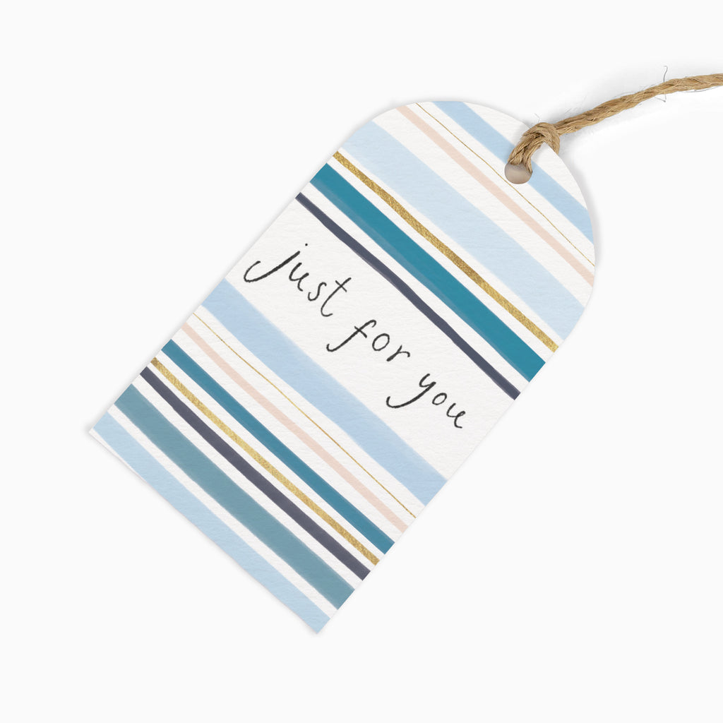 Gift Tag-GWT45 - Just For You Stripey Gift Tag-Whistlefish