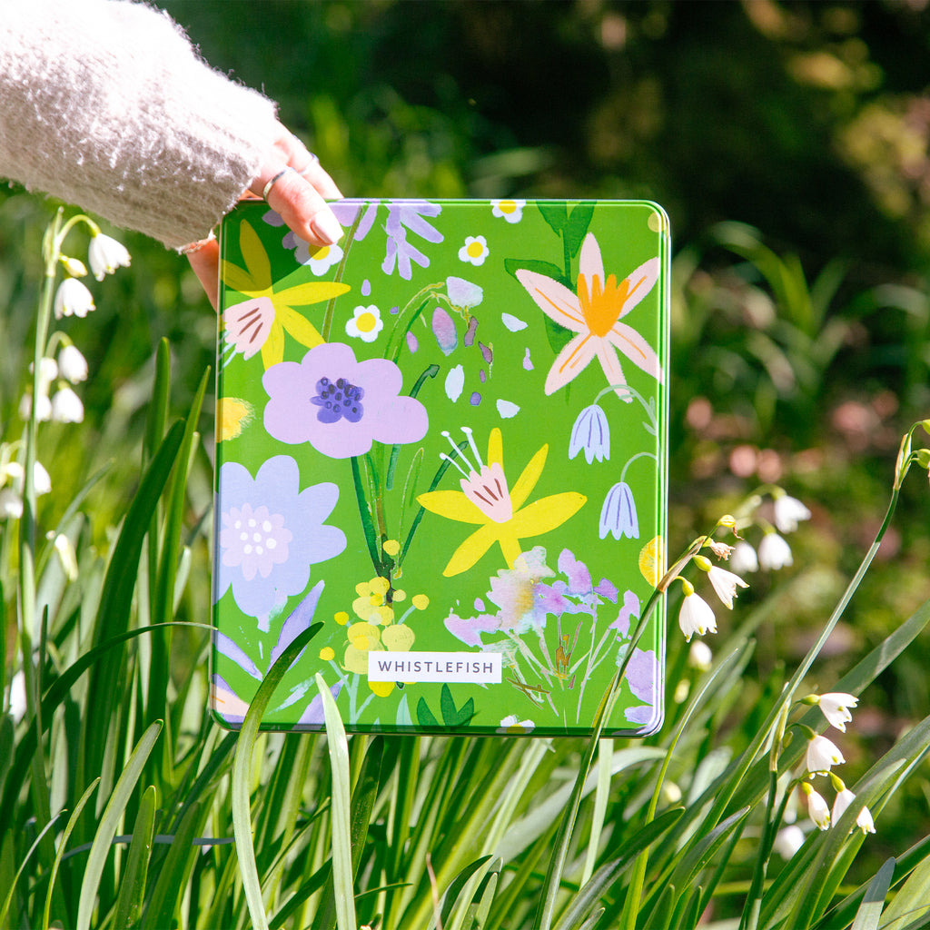 Gift Tin-GT22 - Spring Green Floral Gift Tin-Whistlefish