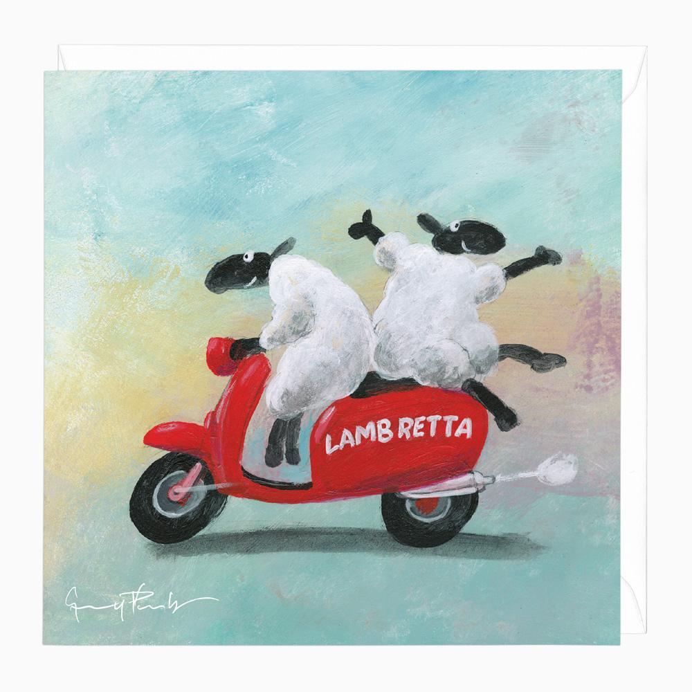 Greeting Card-C366 - Lambretta Funny Art Card-Gerry Plumb