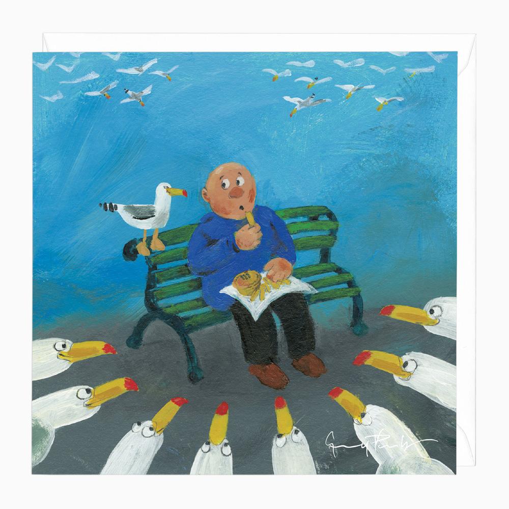 Greeting Card-C367 - Opportunists Humorous Art Card-Gerry Plumb
