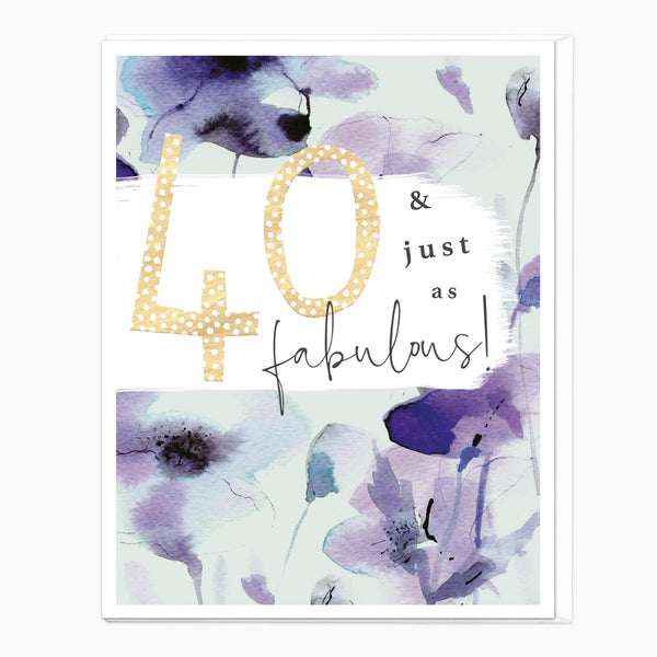 Greeting Card-D666 - 40 & Fabulous Birthday Card-Whistlefish
