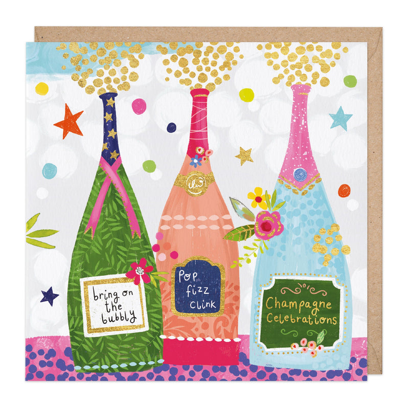 Greeting Card-E056 - Bring on the Bubbly Celebration Card-Whistlefish
