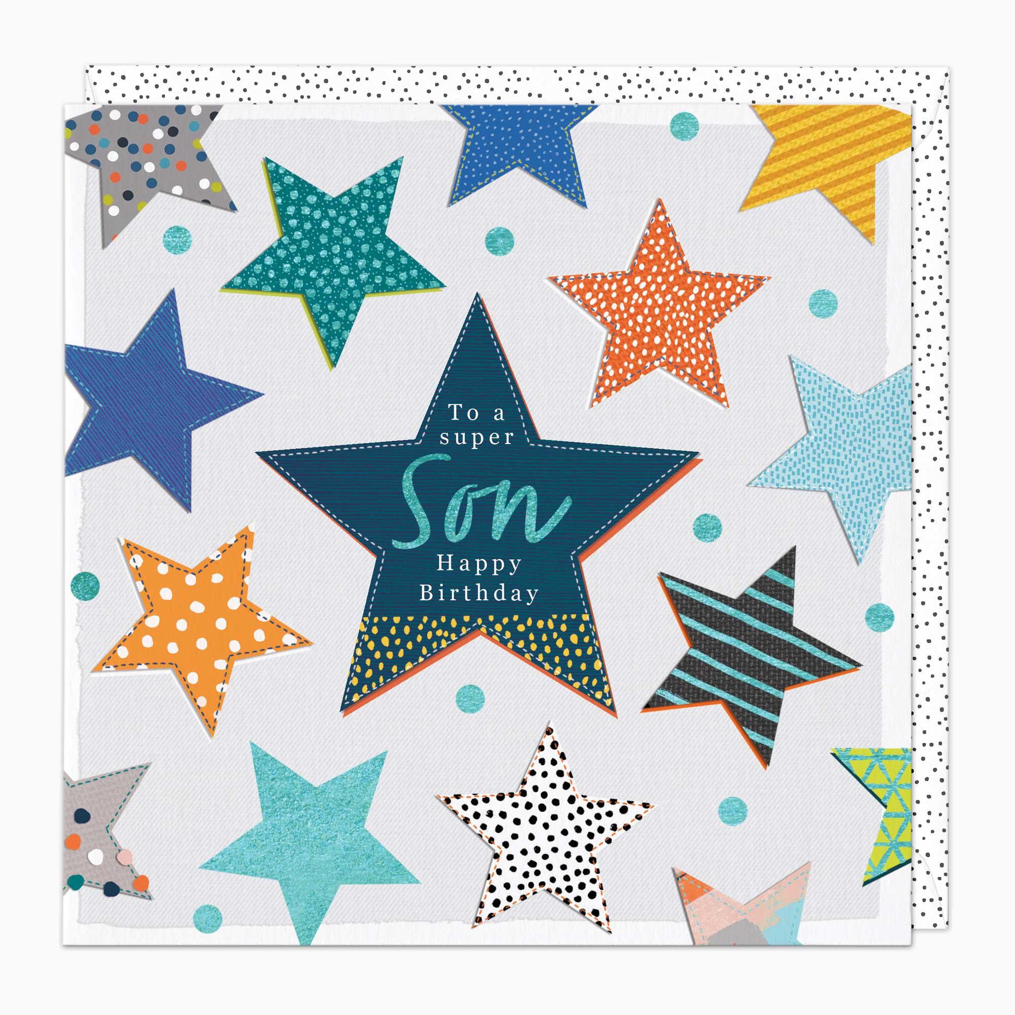 Greeting Card-E215 - Super Son Birthday Card-Whistlefish