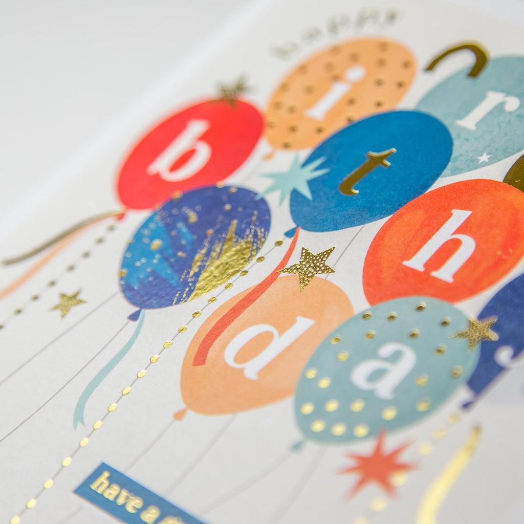 Greeting Card-E237 - Great Day Balloons Birthday Card-Whistlefish