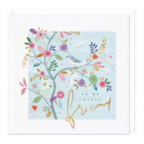 Greeting Card-E432 - Bird Tree Friend Card-Whistlefish