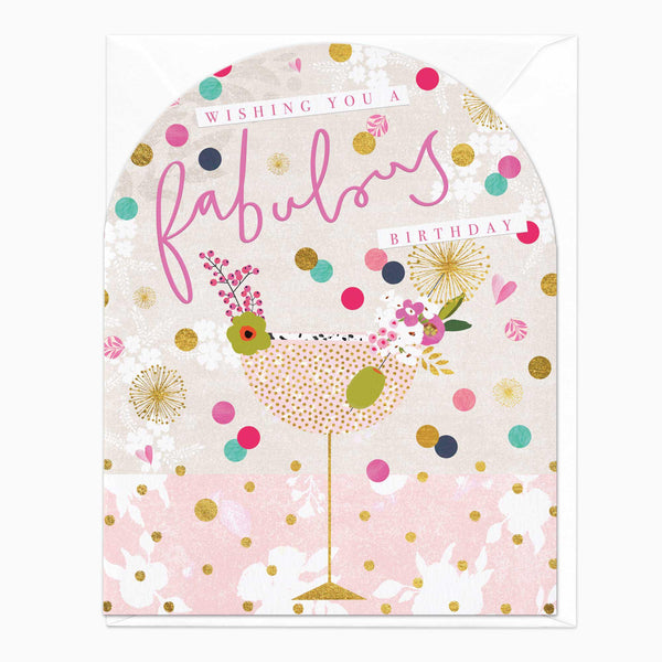 Greeting Card-E464 - Martini Cocktail Birthday Card-Whistlefish