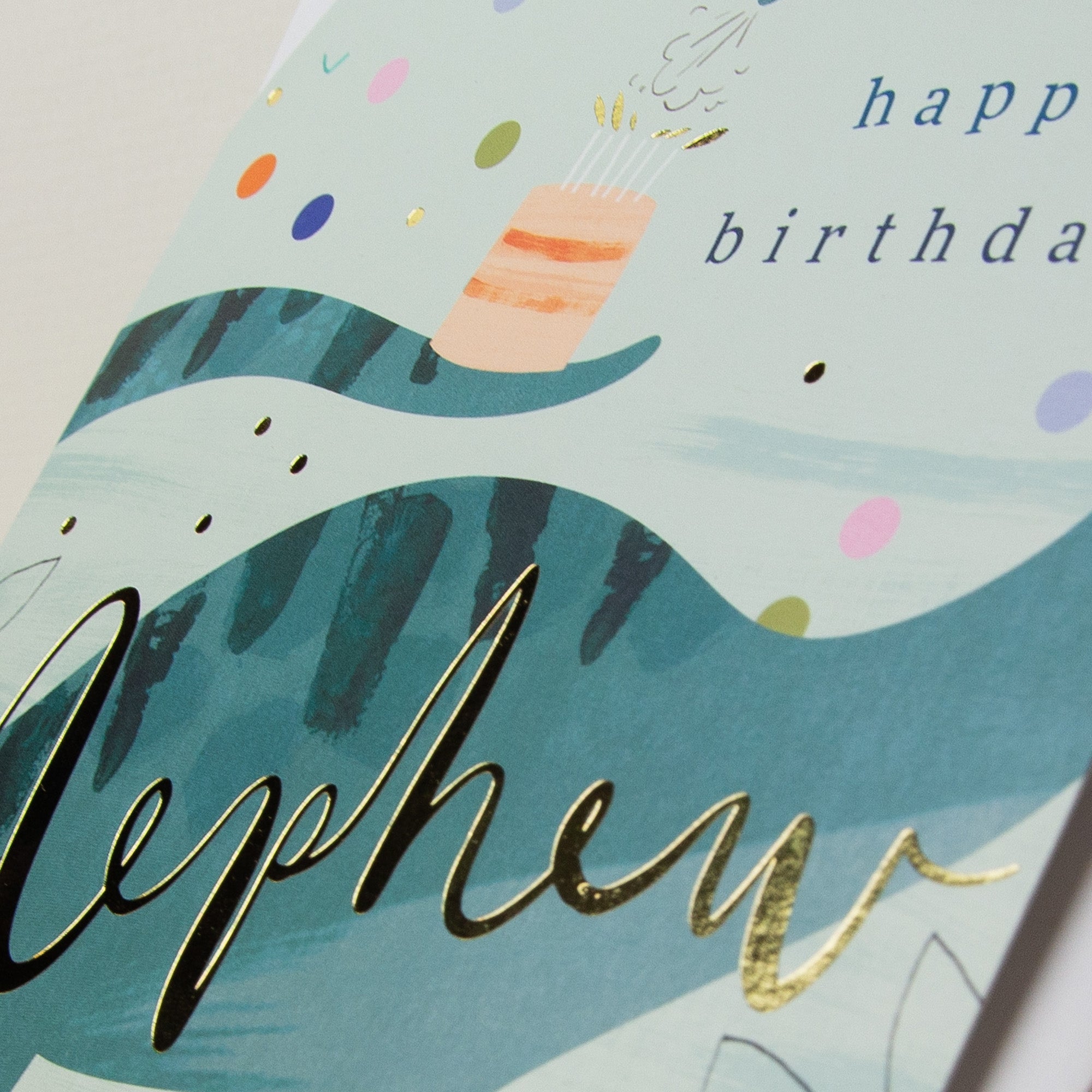 Greeting Card-E557 - Nephew Dinosaur Birthday Card-Whistlefish