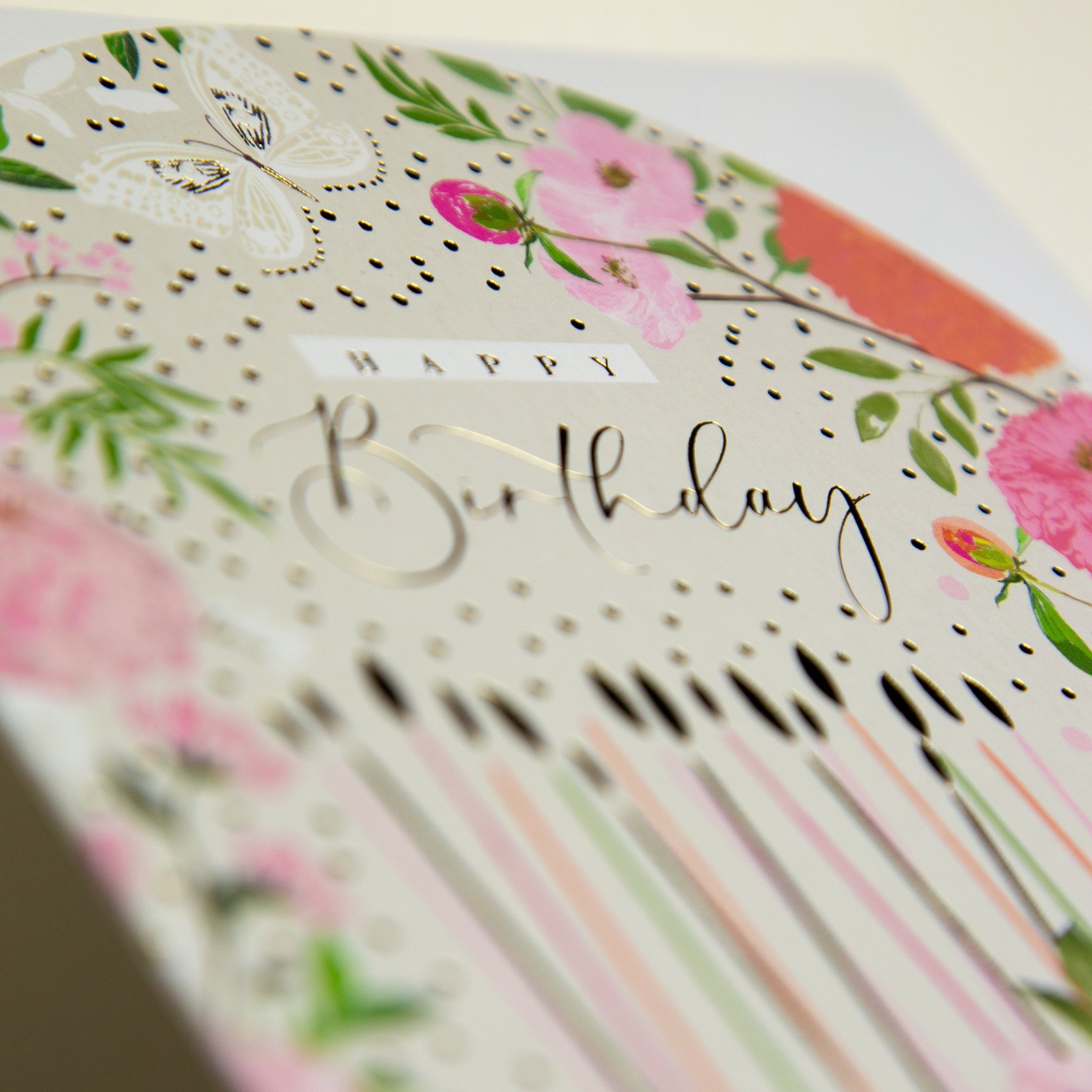 Greeting Card-E658 - Cake and Flowers Birthday Card-Whistlefish