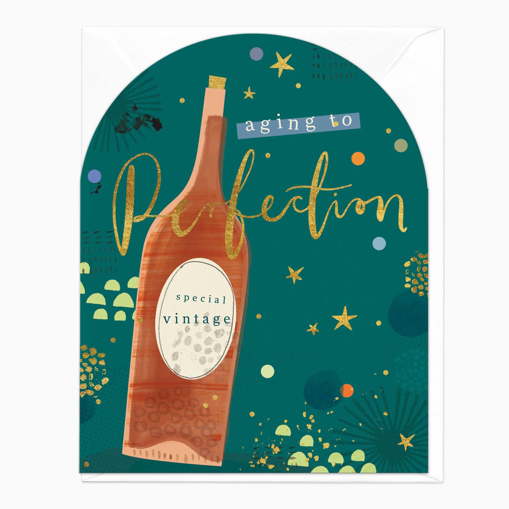 Greeting Card-E663 - Aging To Perfect Birthday Card-Whistlefish