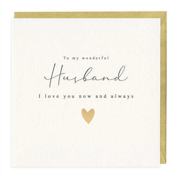 Greeting Card-E678 - Husband Simple Heart Card-Whistlefish