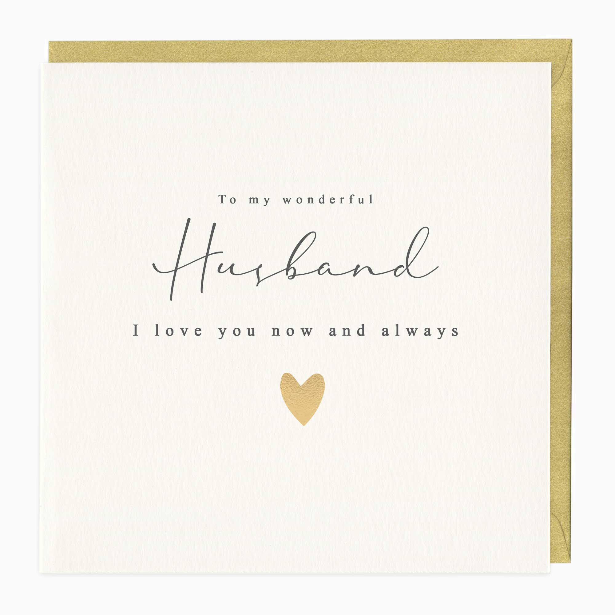 Greeting Card-E678 - Husband Simple Heart Card-Whistlefish
