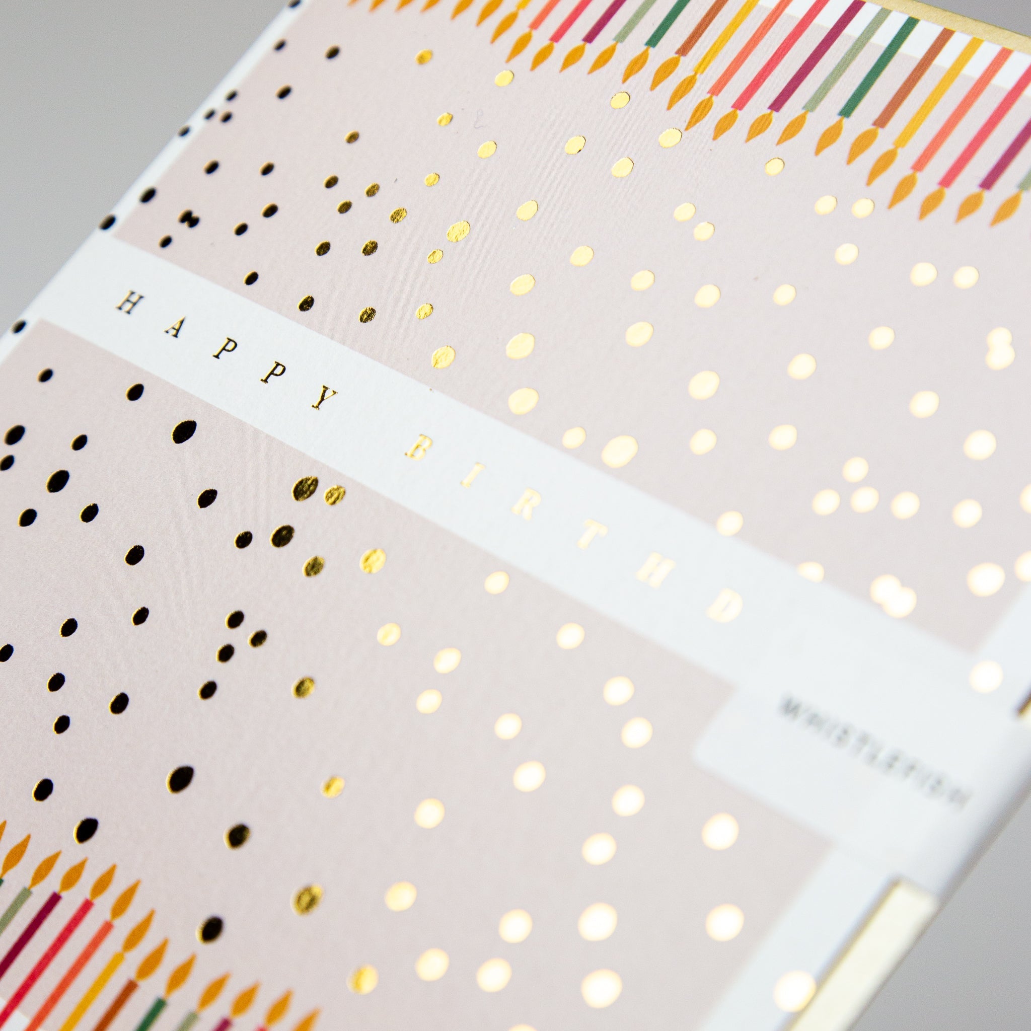 Greeting Card - E693 - Happy Birthday Symmetrical Candles Birthday Card - Happy Birthday Symmetrical Candles Birthday Card - Whistlefish