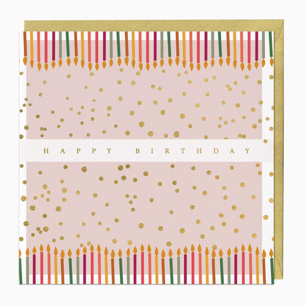 Greeting Card-E693 - Symmetrical Candles Birthday Card-Whistlefish