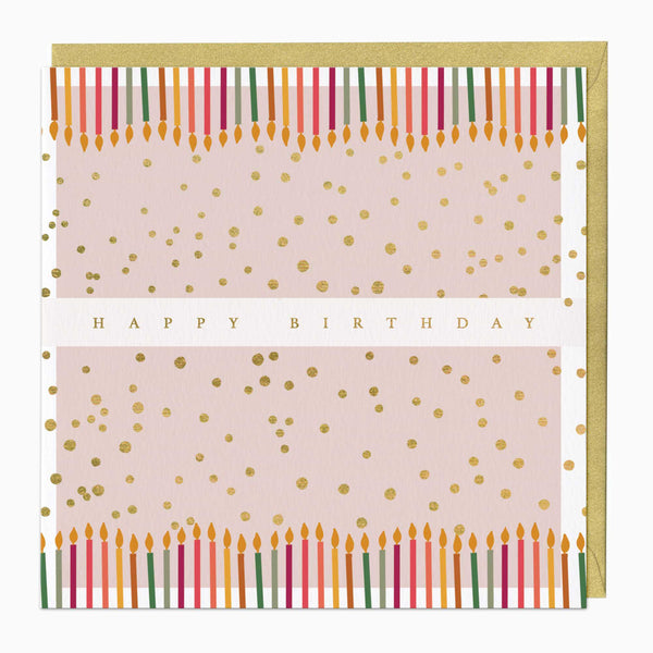 Greeting Card-E693 - Symmetrical Candles Birthday Card-Whistlefish