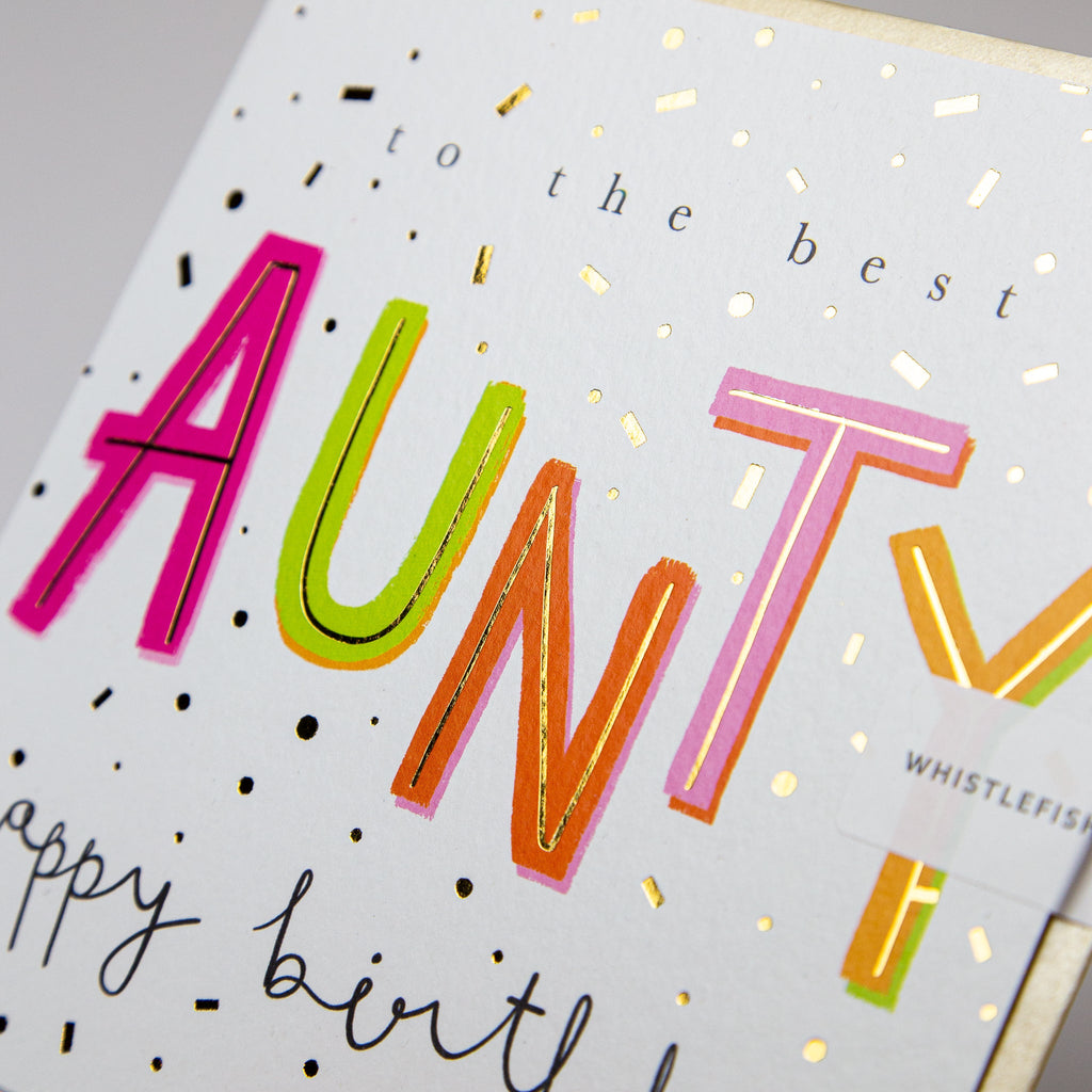 Greeting Card - E696 - The Best Aunty Birthday Card - The Best Aunty Birthday Card - Whistlefish