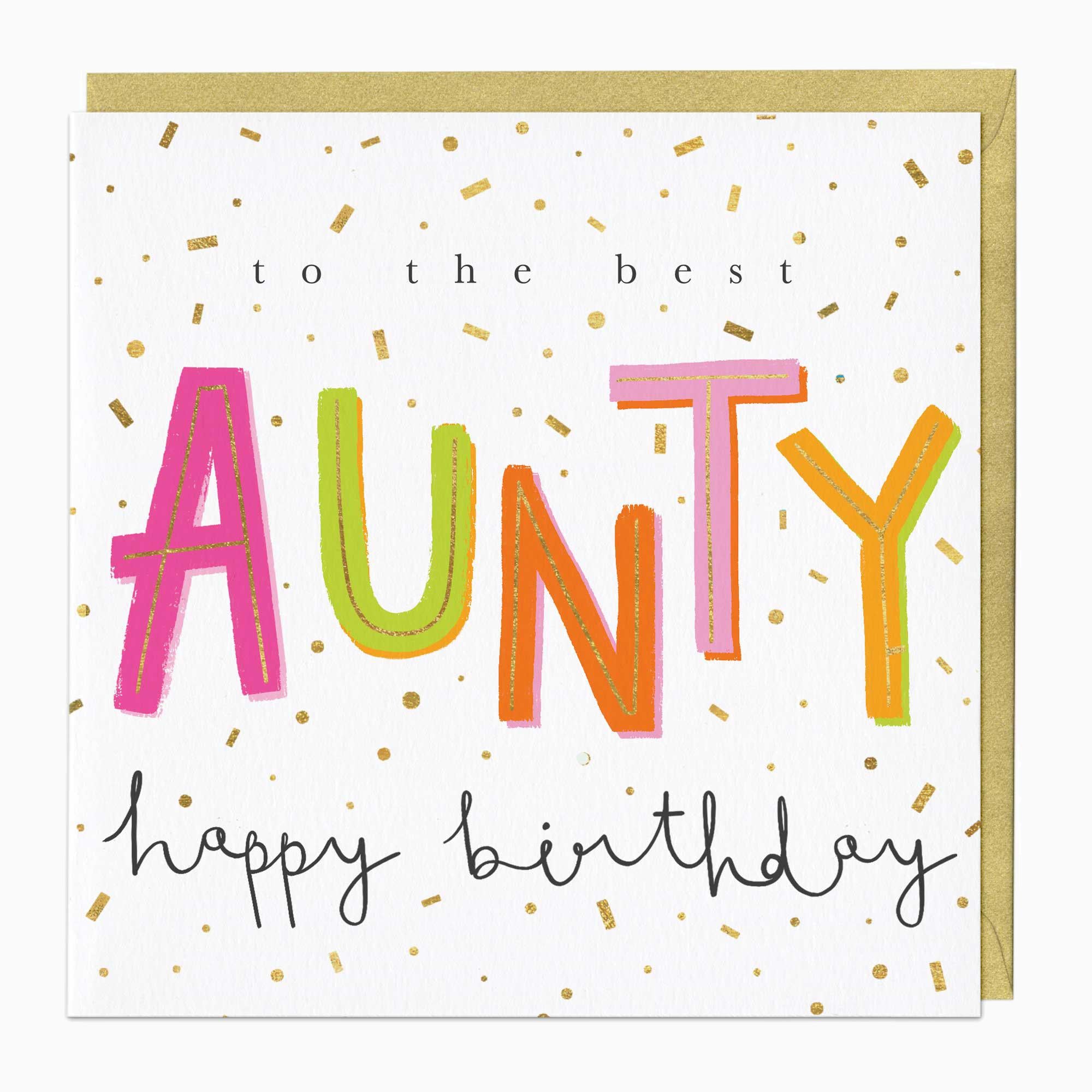 Greeting Card-E696 - The Best Aunty Birthday Card-Whistlefish