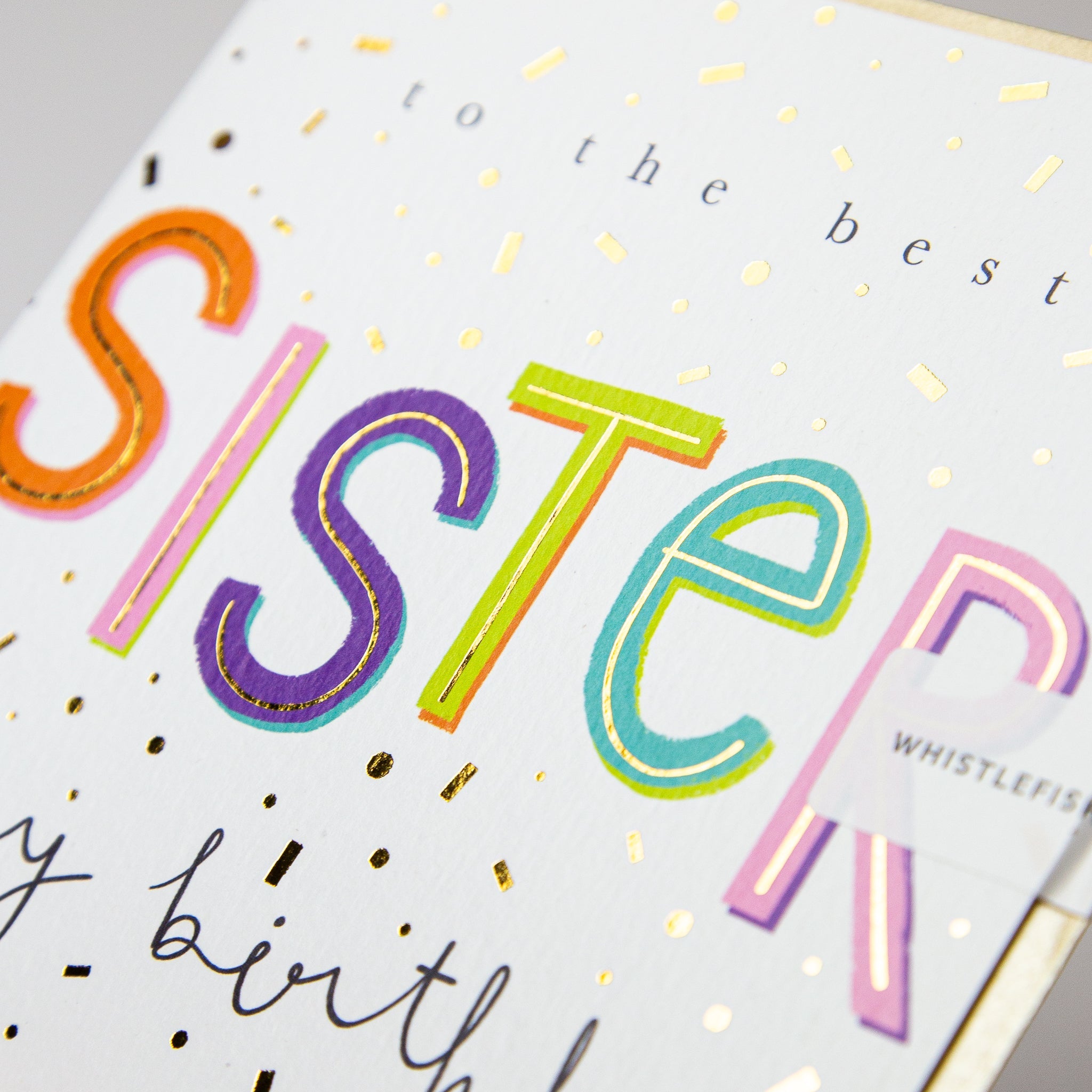 Greeting Card - E699 - The Best Sister Birthday Card - The Best Sister Birthday Card - Whistlefish