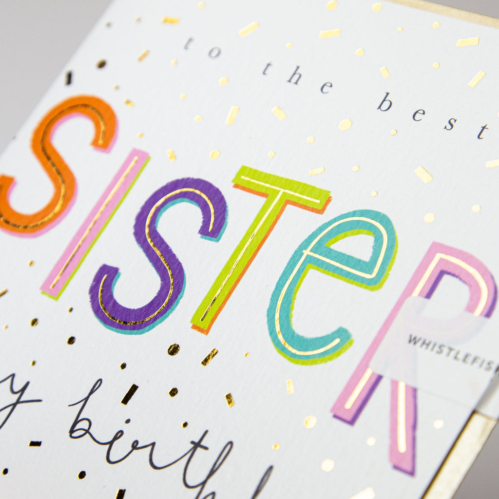 Greeting Card - E699 - The Best Sister Birthday Card - The Best Sister Birthday Card - Whistlefish