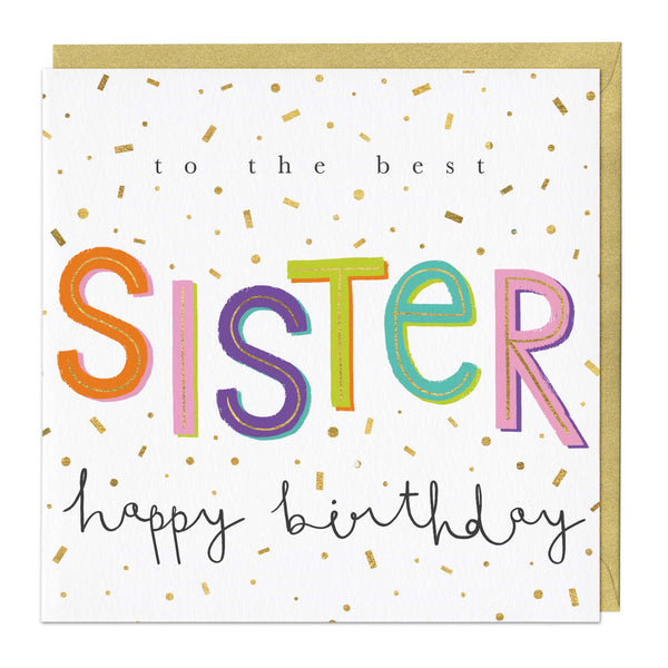 Greeting Card - E699 - The Best Sister Birthday Card - The Best Sister Birthday Card - Whistlefish