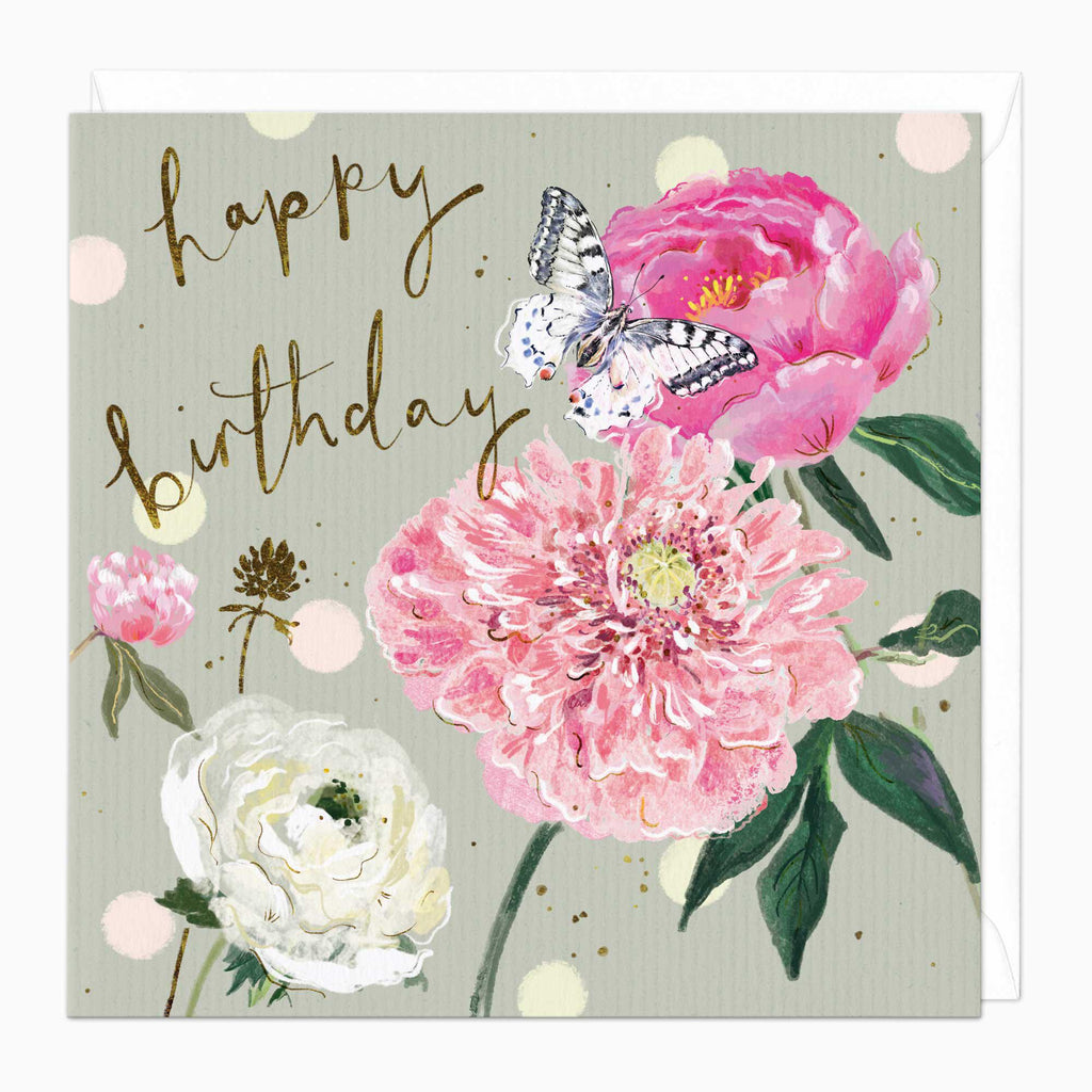 Greeting Card-E727 - Spring Butterfly Birthday Card-Whistlefish