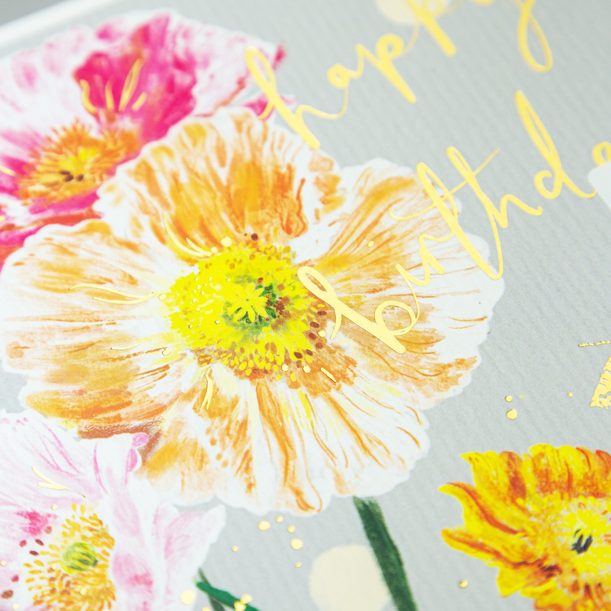 Greeting Card - E728 - Spring Flowers Birthday Card - Spring Flowers Birthday Card - Whistlefish