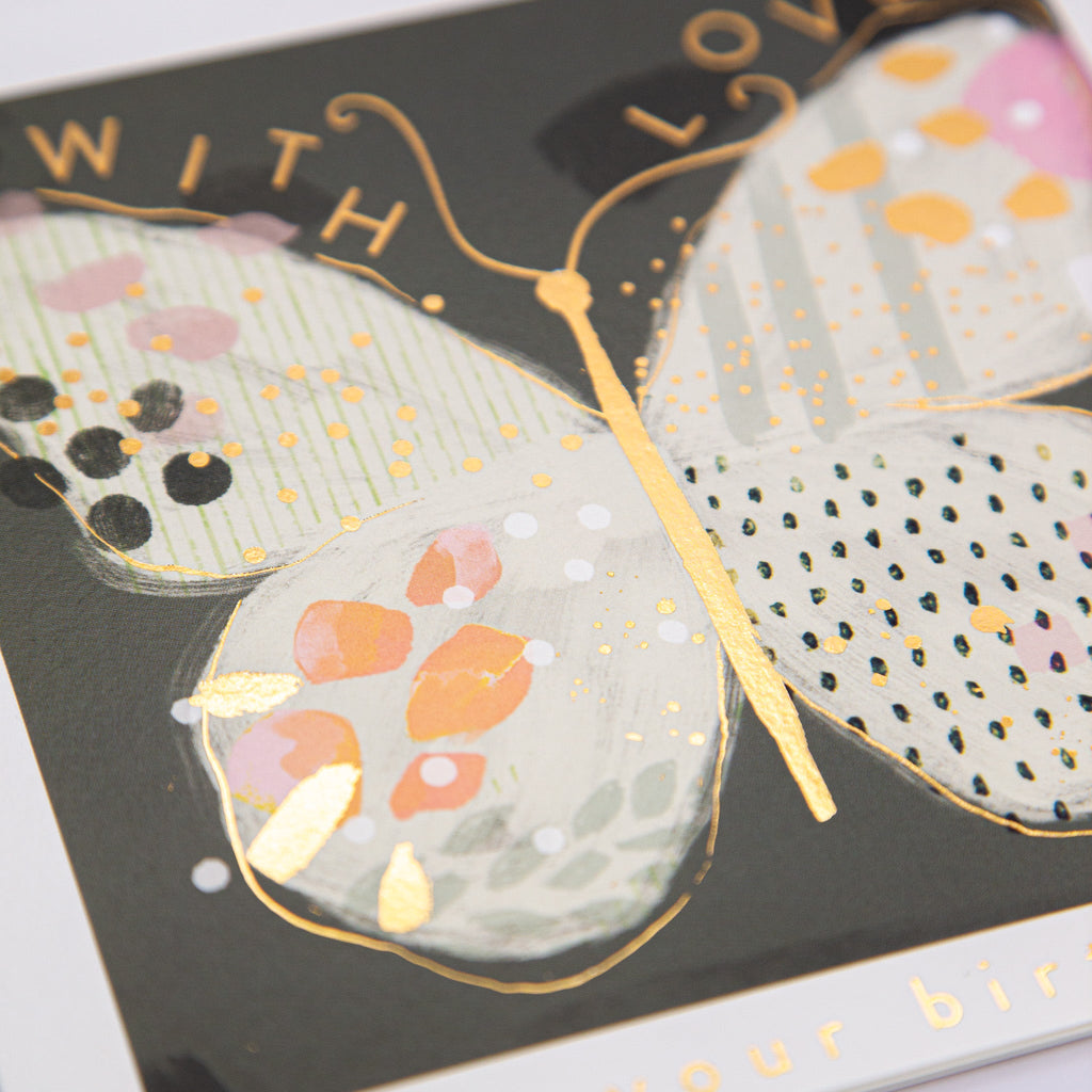 Greeting Card - E754 - Butterfly With Love Birthday Card - Butterfly with Love Birthday Card - Whistlefish