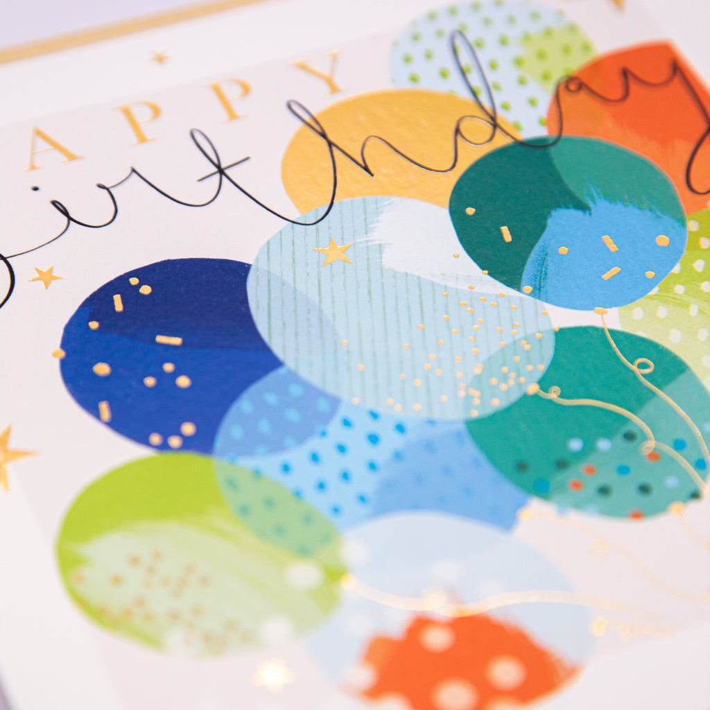 Greeting Card - E763 - Balloons Aloft Birthday Card - Balloons Aloft Birthday Card - Whistlefish