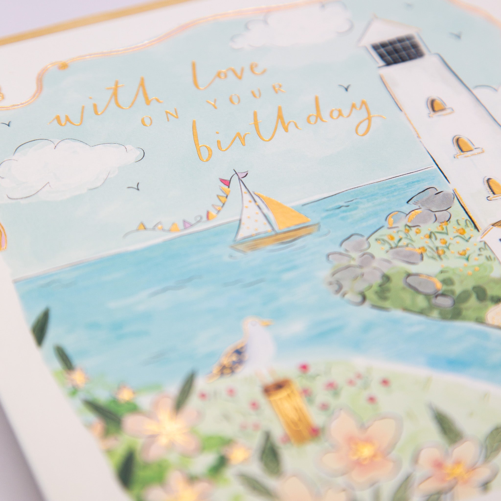 Greeting Card - E768 - Lighthouse Birthday Card - Lighthouse Birthday Card - Whistlefish