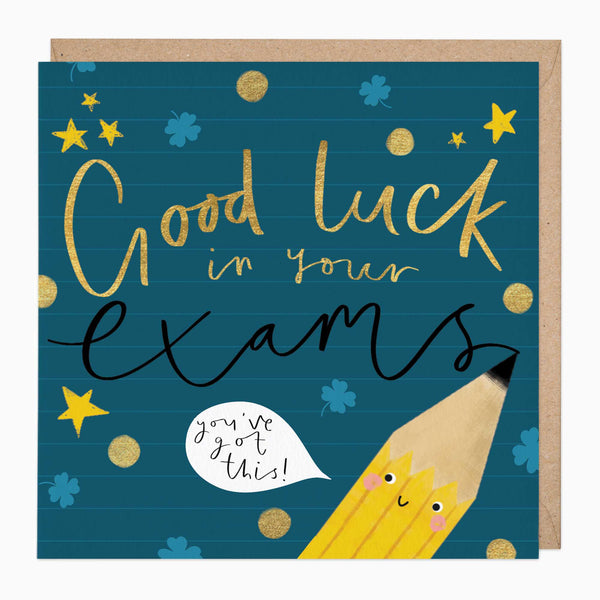 Greeting Card-E773 - Good Luck In Your Exams Card-Whistlefish