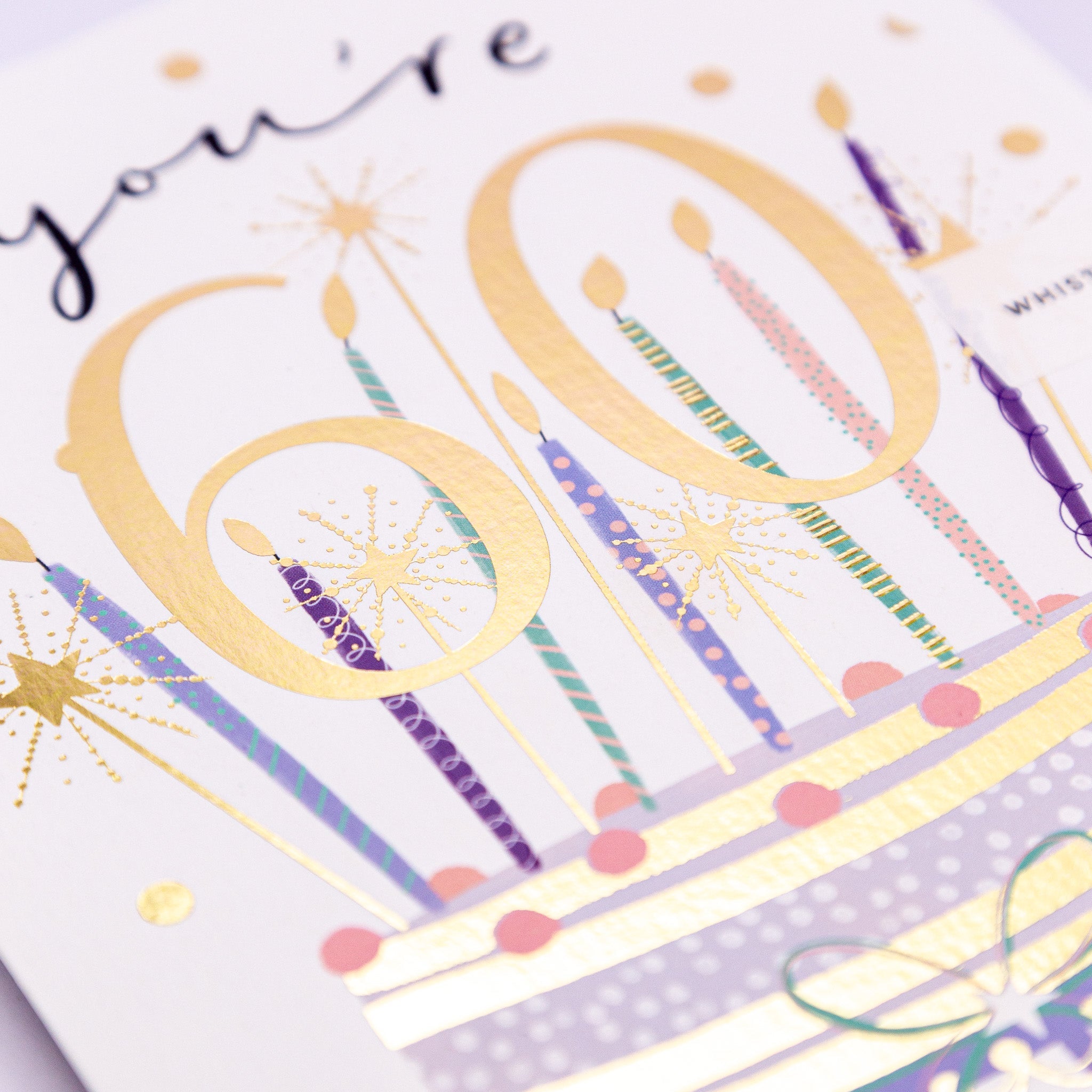 Greeting Card - E778 - You're 60 Birthday Cake card - You're 60 Birthday Cake card - Whistlefish