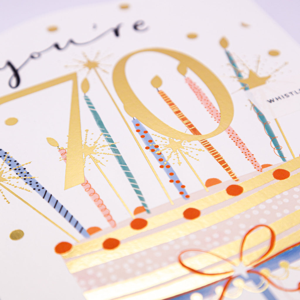 Greeting Card - E779 - You're 70 Birthday Cake card - You're 70 Birthday Cake card - Whistlefish