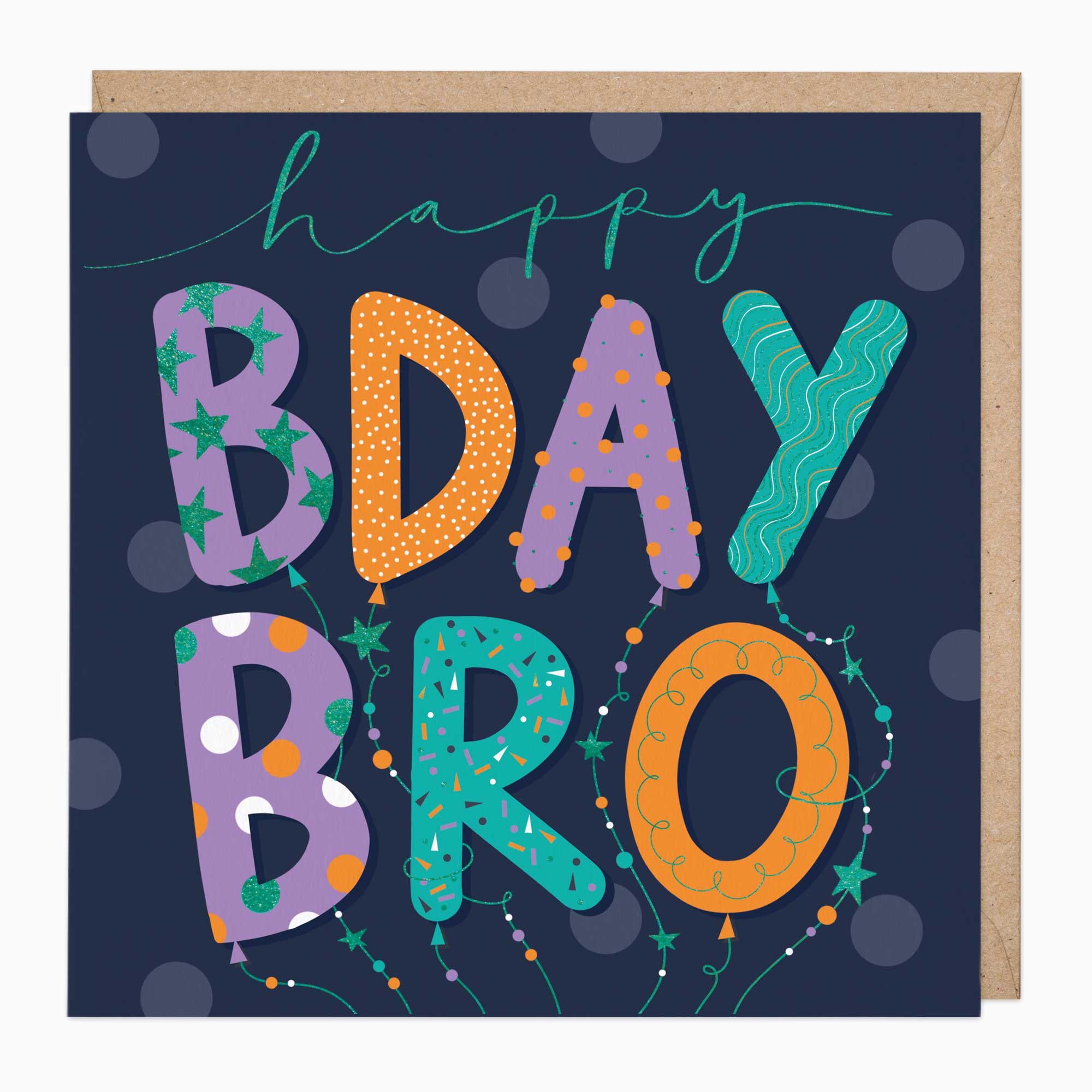Greeting Card-E783 - Happy Bday Bro Birthday Card-Whistlefish
