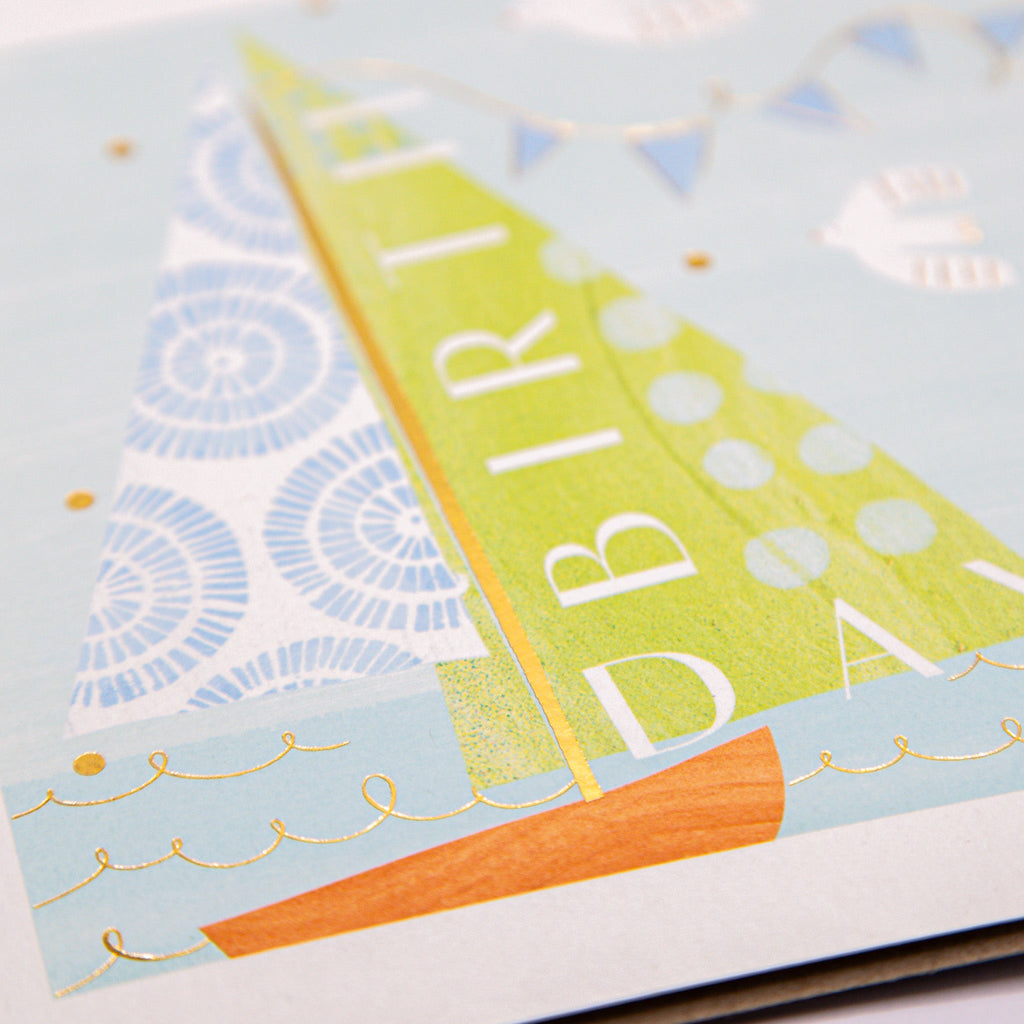 Greeting Card - E803 - Nautical Birthday Voyage Card - Nautical Birthday Voyage Card - Whistlefish