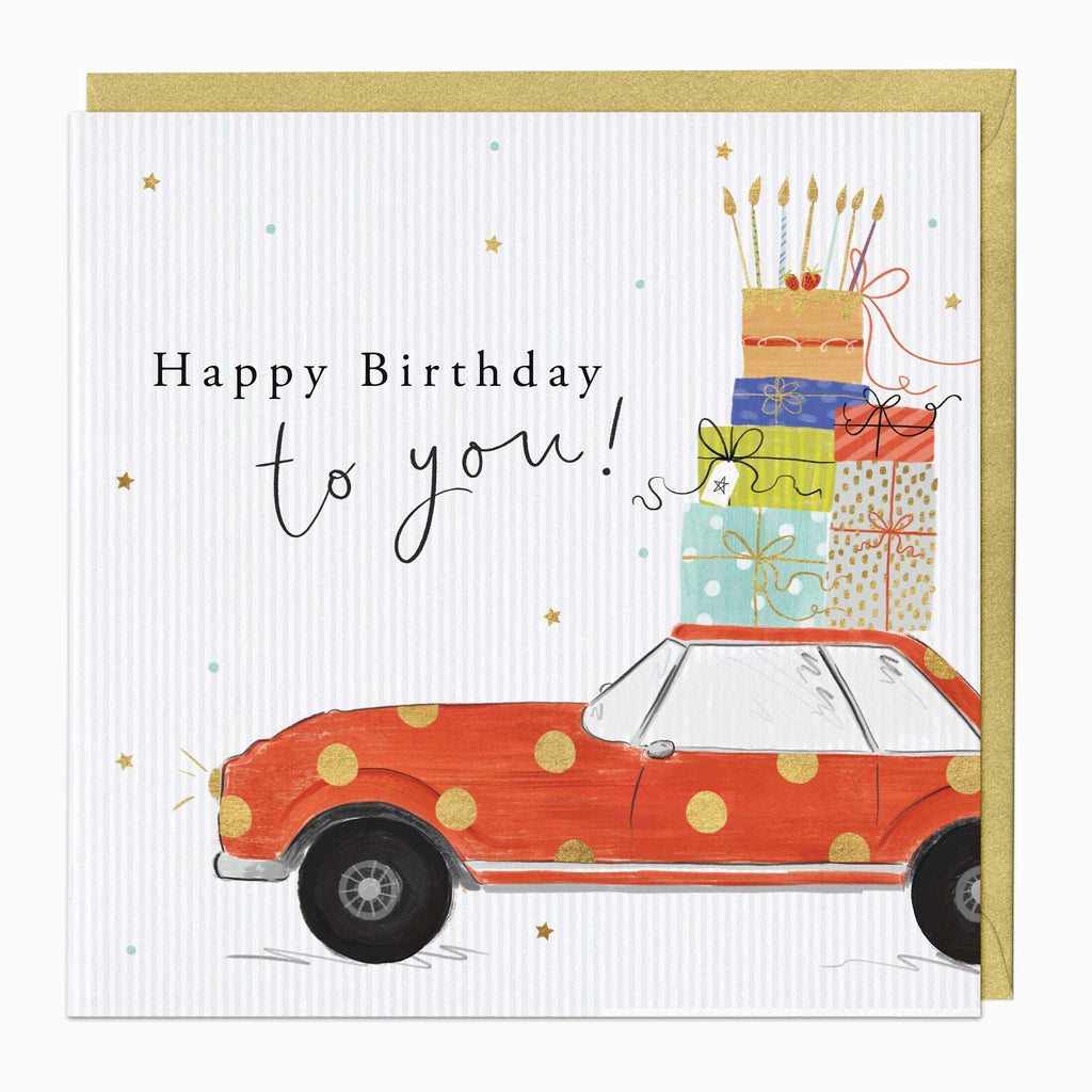 Greeting Card-E808 - Vintage Ride Birthday Card-Whistlefish