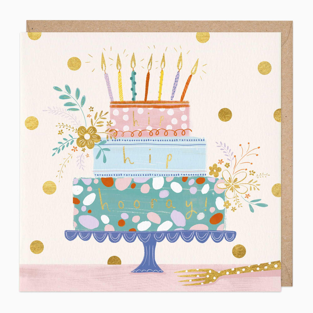 Greeting Card-F031 - Hip Hip Hooray Birthday Card-Whistlefish