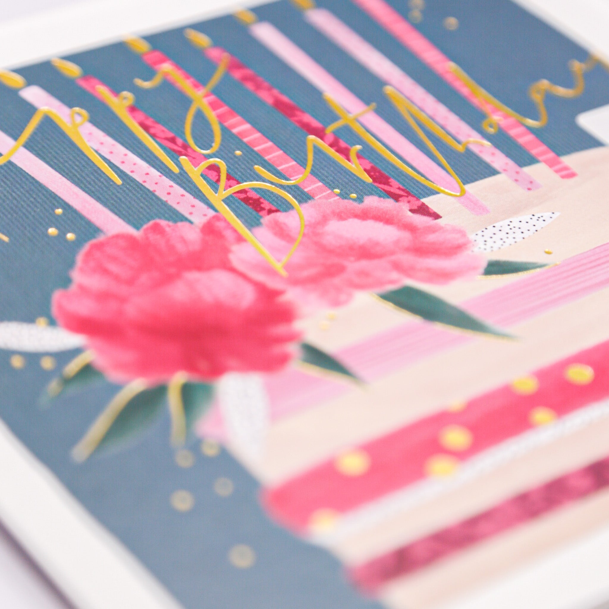 Greeting Card - F036 - Peonie Cake Birthday Card - Peonie Cake Birthday Card - Whistlefish