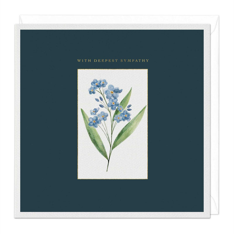 Greeting Card - F037 - Forget-Me-Not Sympathy Card - Forget-me-not Sympathy Card - Whistlefish