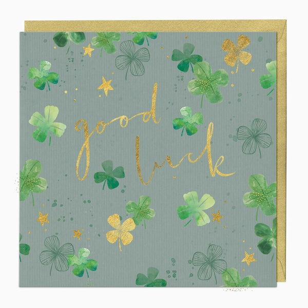 Greeting Card-F038 - Good Luck Clover Card-Whistlefish
