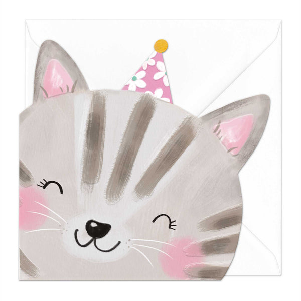 Greeting Card - F053 - Carly The Cat Cut-Out Card - Carly The Cat Cut-Out Card - Whistlefish